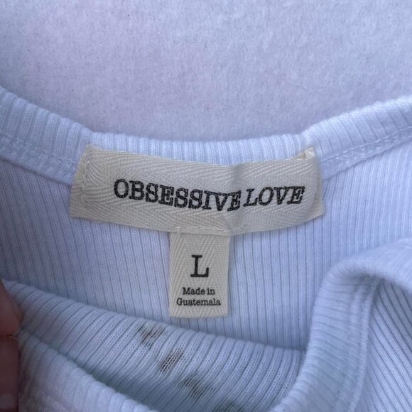 “Good Times Forever” Skeleton Graphic White Ribbed Tank Top Size L Halloween - Picture 5 of 7